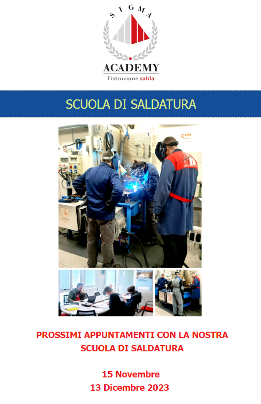 Scuola di saldatura prossimi appuntamenti