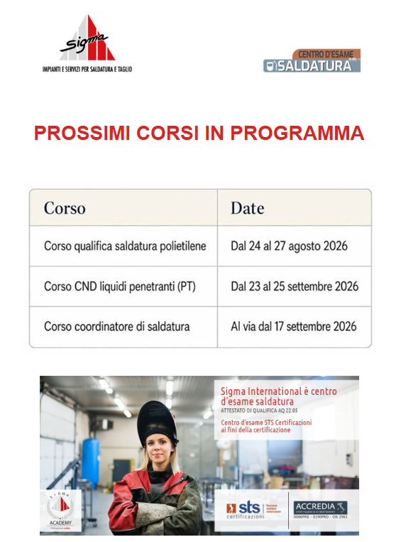PROSSIMI CORSI IN PROGRAMMA